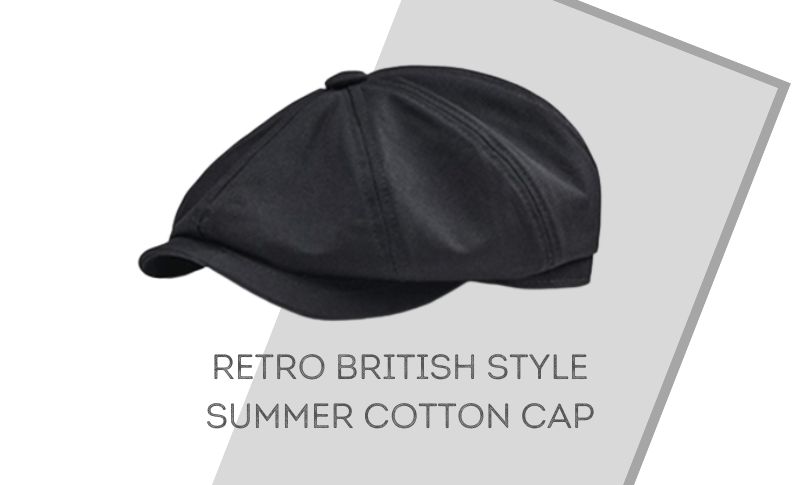 Retro British Style Summer Cotton Cap