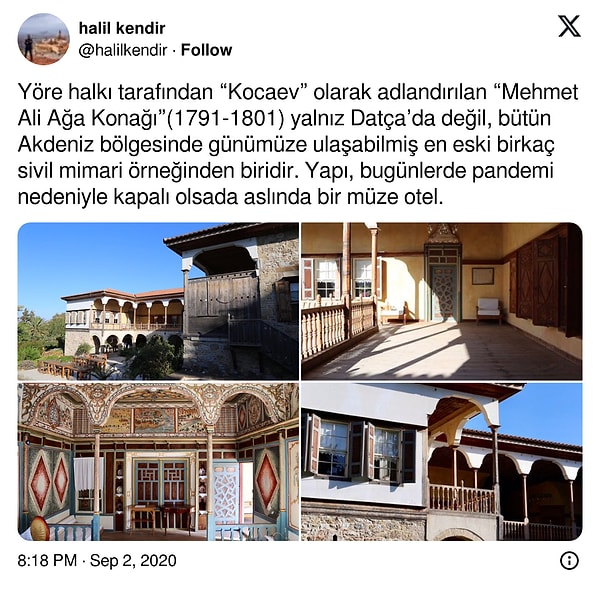 Mehmet Ali Ağa Konak: El Patrimonio Histórico de Datça